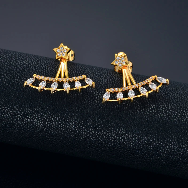 Classic Star Crystal Stud Earrings - Mixed Cuts - CZ Classic Star Crystal Stud Earrings - Mixed Cuts - CZ